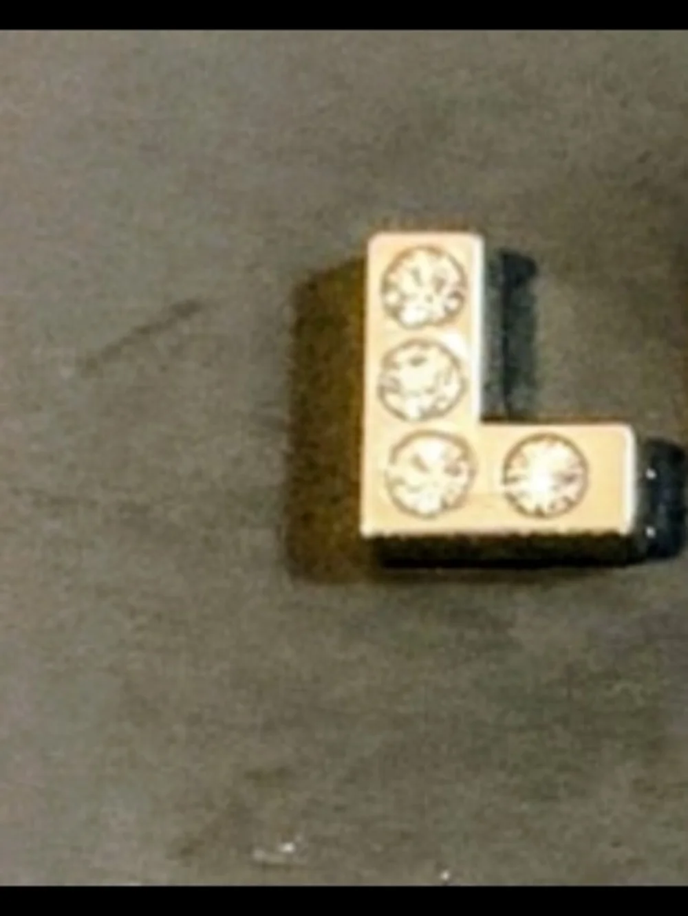 Letter L Charm With Crystal Accents For Floating Lockets